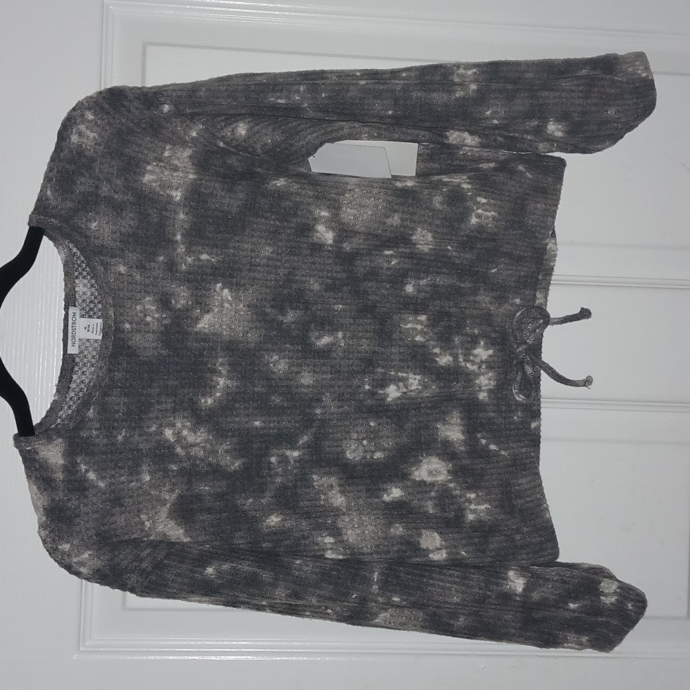 Nordstrom Black and White Tie Dye Top